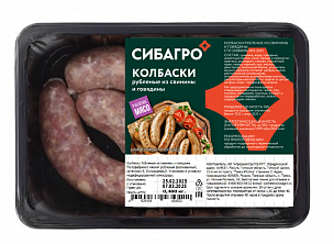 КОЛБАСКИ РУБЛЕНЫЕ ИЗ СВИНИНЫ И ГОВЯДИНЫ, 400г